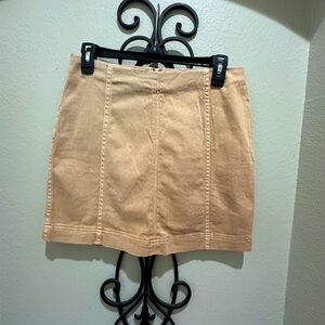 Tan Mini Skirt Large